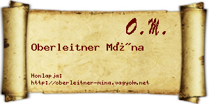 Oberleitner Mína névjegykártya